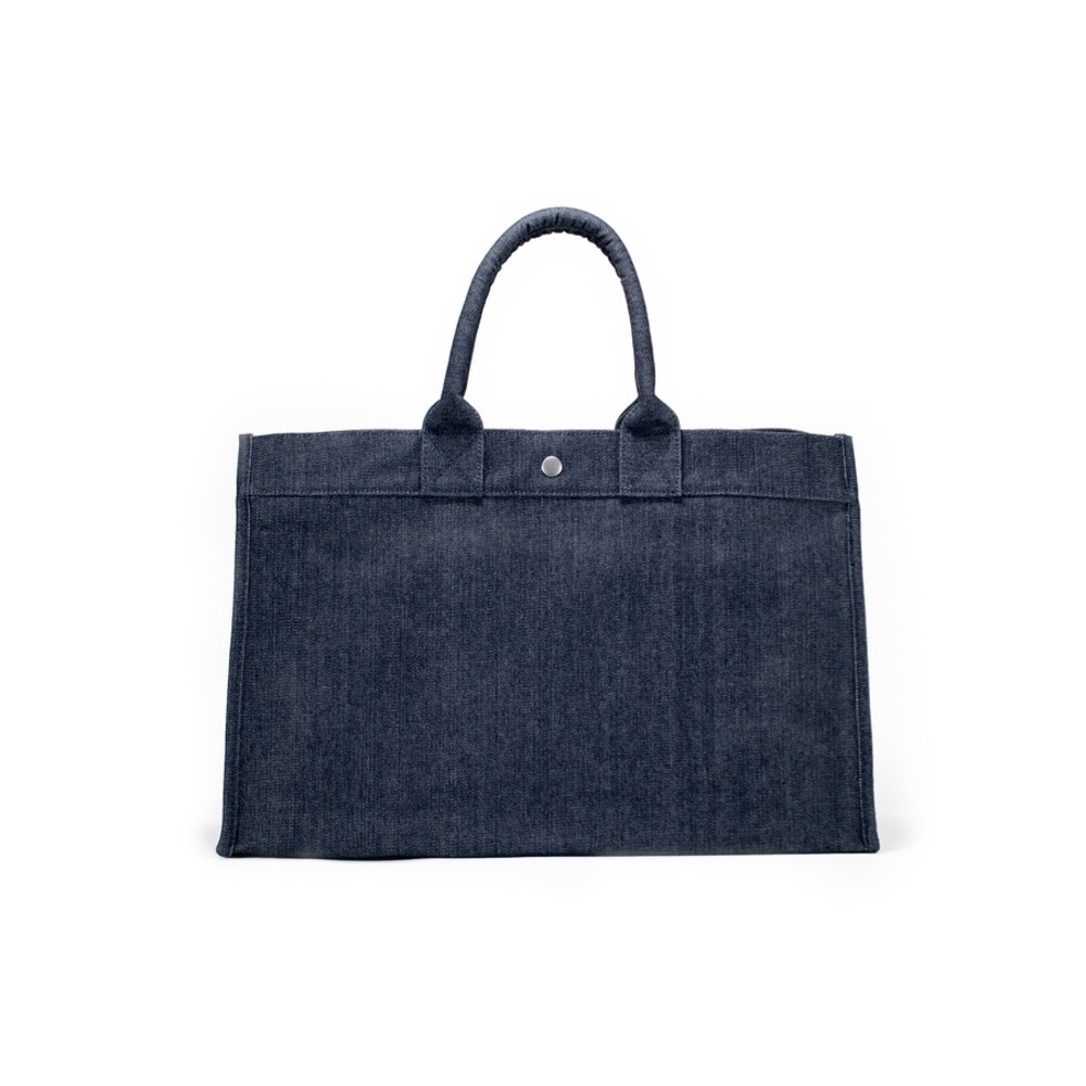 LMT: Koala Kanvas Monogram Stripe: Denim East West Bag Initials “SC”